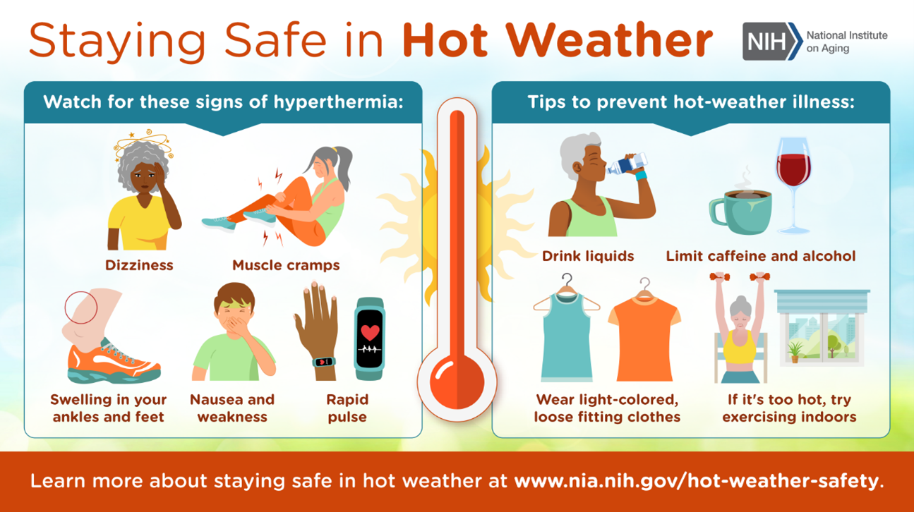 staying safe in hot weather staying cool in hot weather